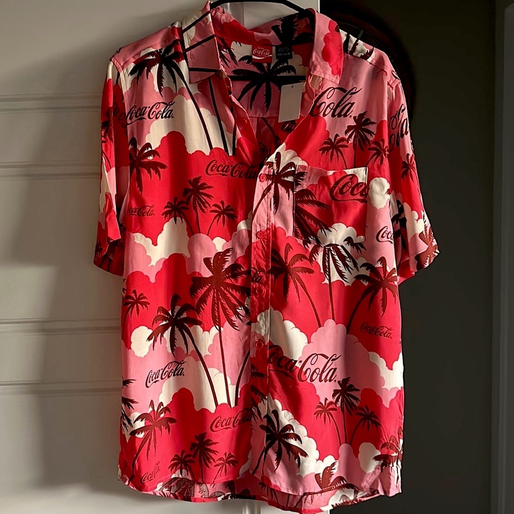 Coca Cola casual button shirt NEW with tags. unisex